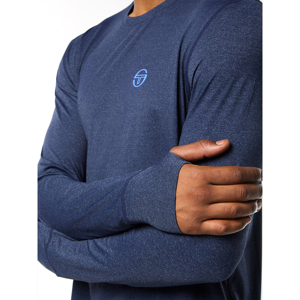 Sergio Tacchini Attivo Damarindo Long Sleeve Tee - Maritime Blue
