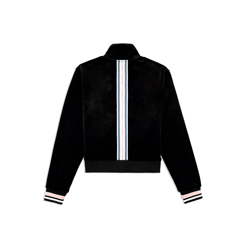 Sergio Tacchini Adele Velour Track Jacket - Black Beauty