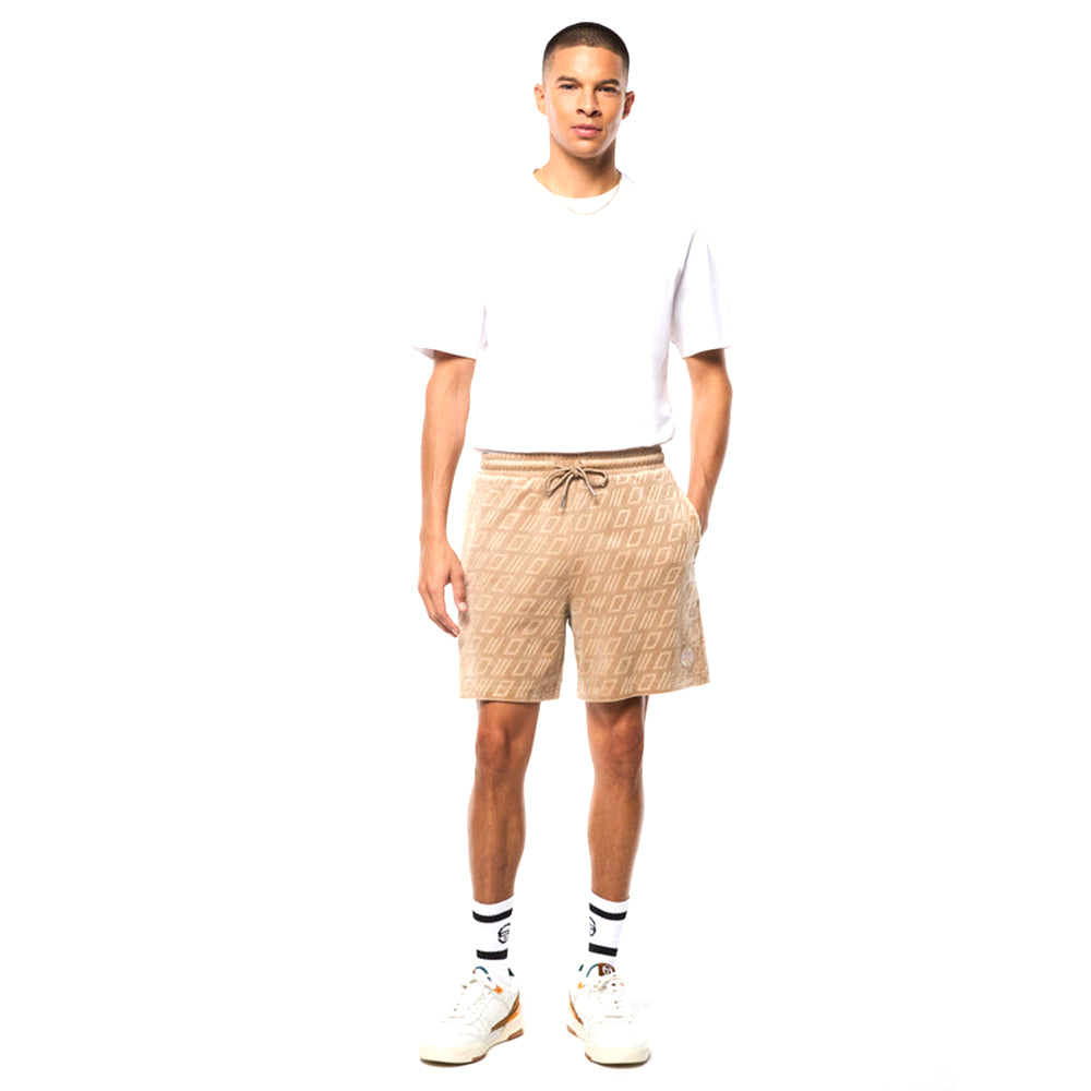 Sergio Tacchini Bandiera Debossed Velour Short | Humus
