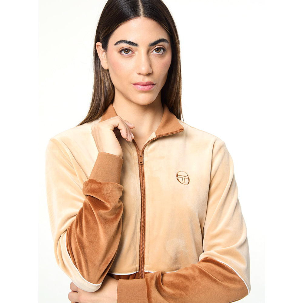 Sergio Tacchini Lina Velour Track Jacket - Candied Ginger