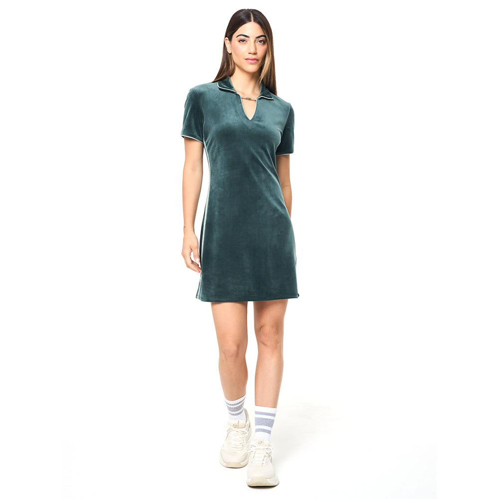Sergio Tacchini Lina Velour Dress - Green Gables