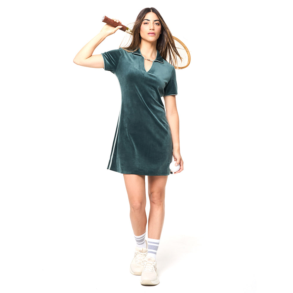 Sergio Tacchini Lina Velour Dress - Green Gables