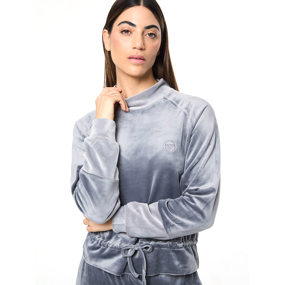 Sergio Tacchini Lina Velour Top - Quiet Shade