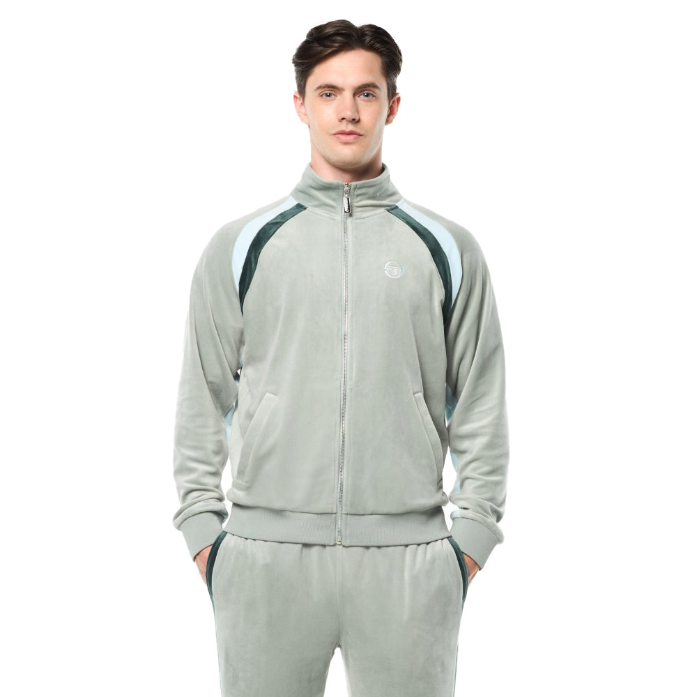 Sergio Tacchini Banda Velour Track Jacket - Slate Gray