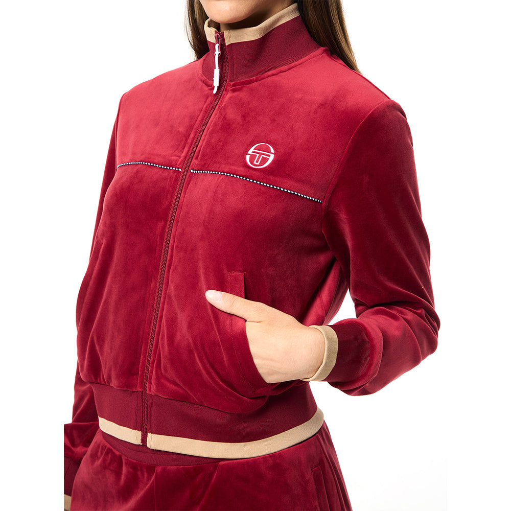 Sergio Tacchini Leta Velour Jacket - Rhubarb