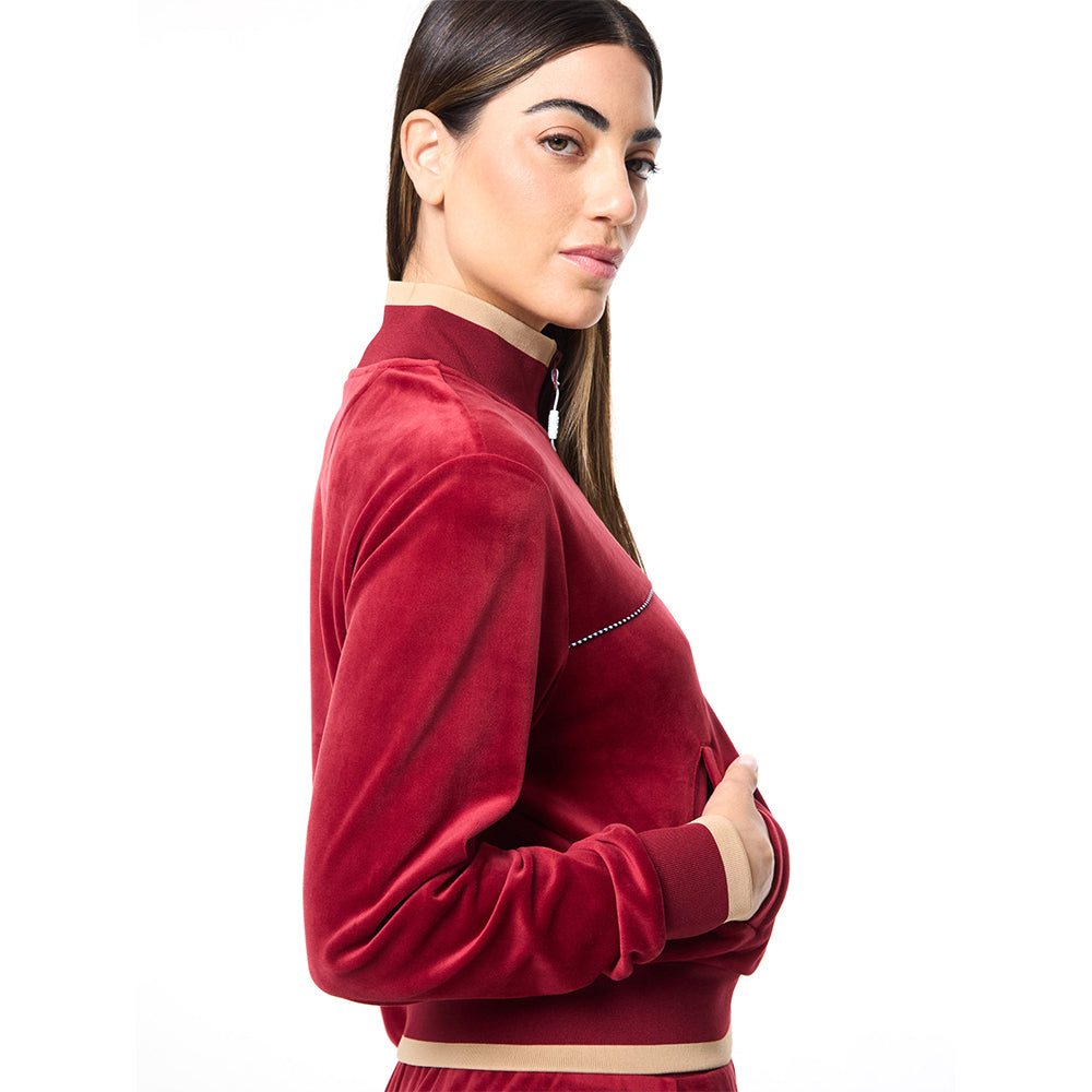 Sergio Tacchini Leta Velour Jacket - Rhubarb