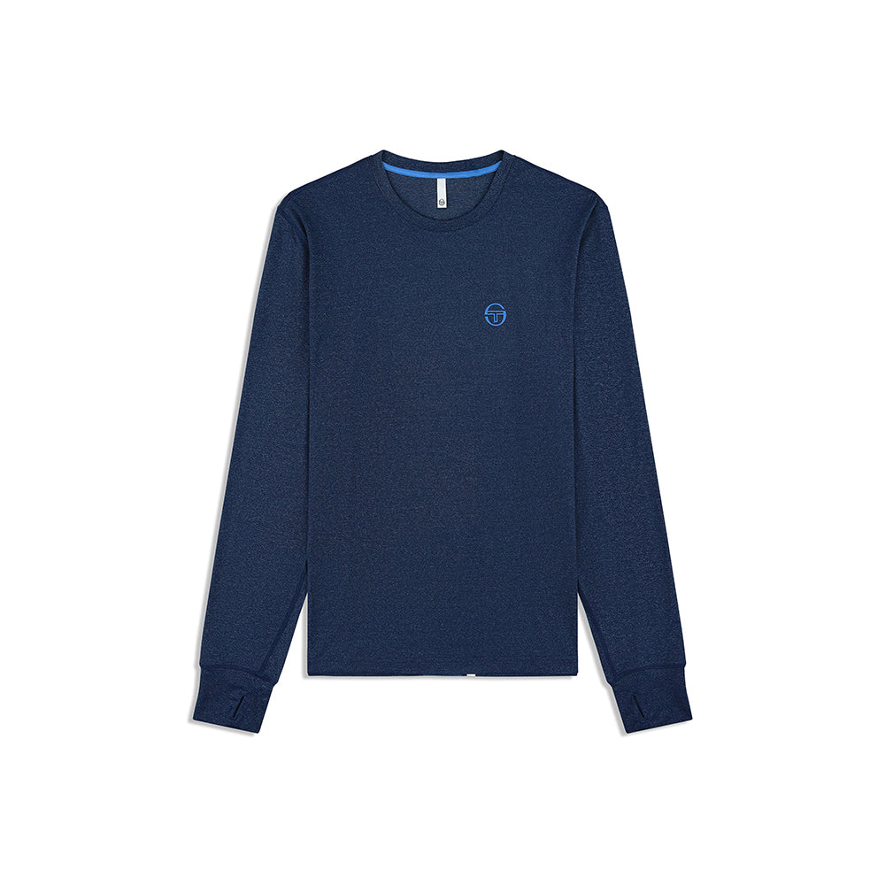 Sergio Tacchini Attivo Damarindo Long Sleeve Tee - Maritime Blue
