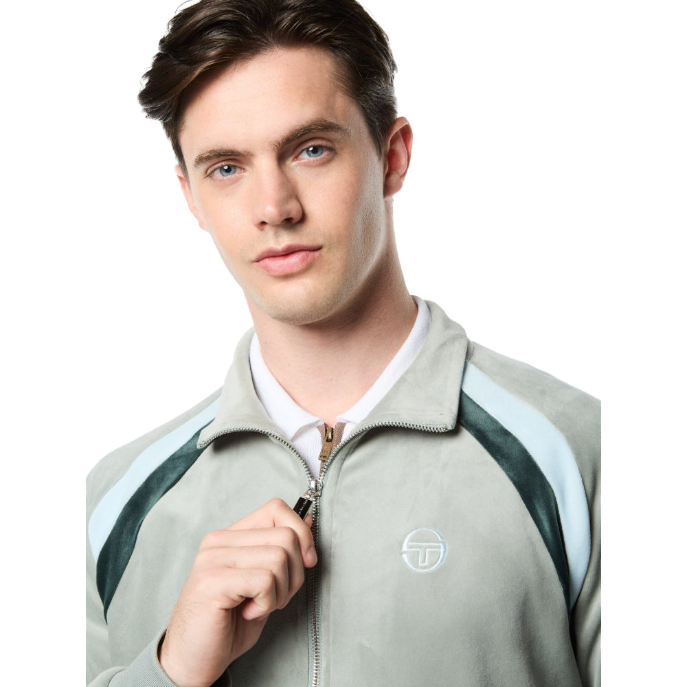 Sergio Tacchini Banda Velour Track Jacket - Slate Gray