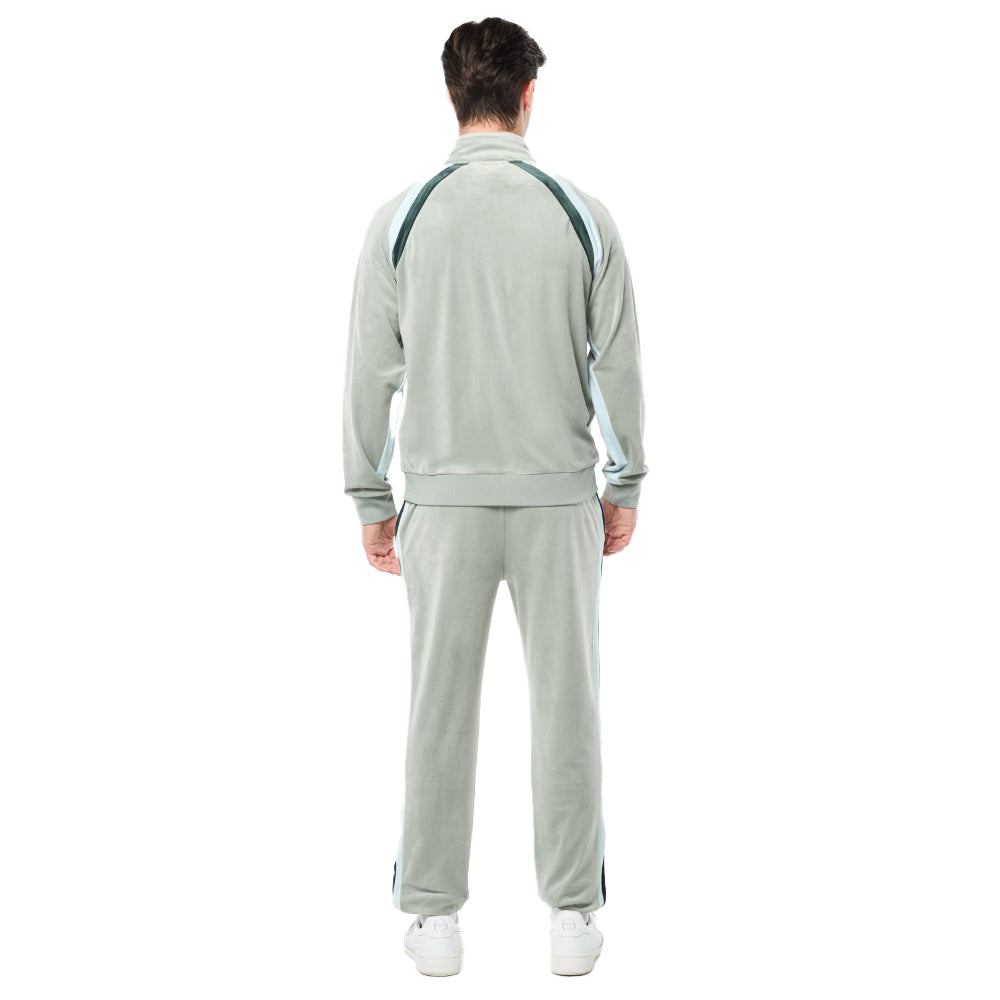 Sergio Tacchini Banda Velour Track Jacket - Slate Gray