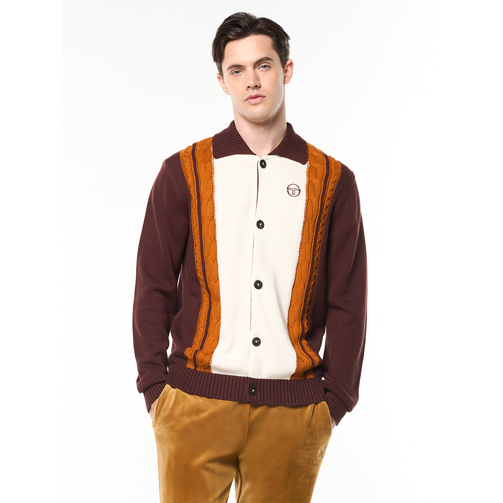Sergio Tacchini Bruni Knit Cardigan - Bitter Chocolate