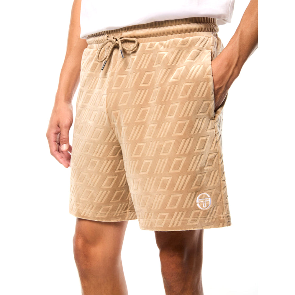 Sergio Tacchini Bandiera Debossed Velour Short | Humus