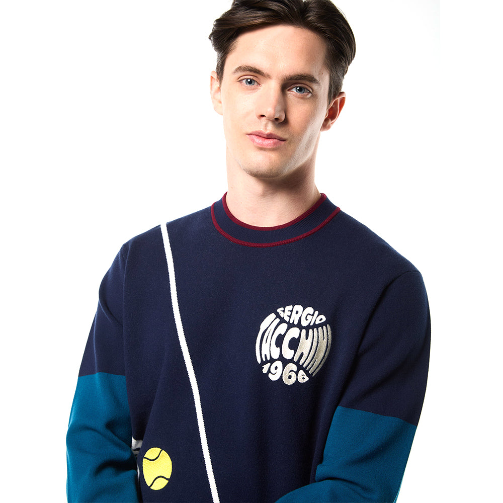 Sergio Tacchini Nota Crewneck - Maritime Blue