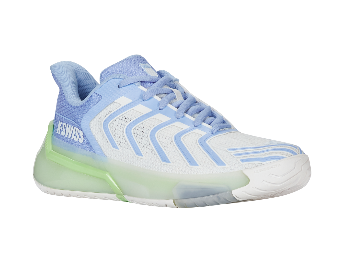 Zapatillas K-Swiss Ultrashot 4 para mujer | Blanco Lucent/Canal holandés/Verde paraíso