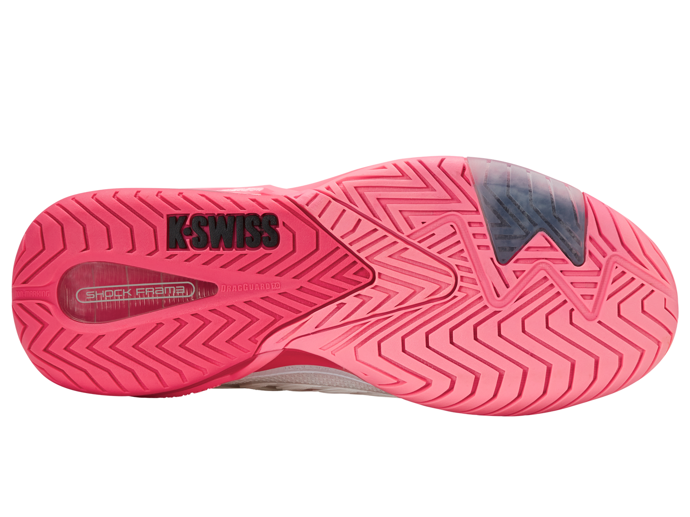 Zapatillas K-Swiss Ultrashot 4 para mujer | Blanco/Rosa neón pastel/Rosa neón intenso