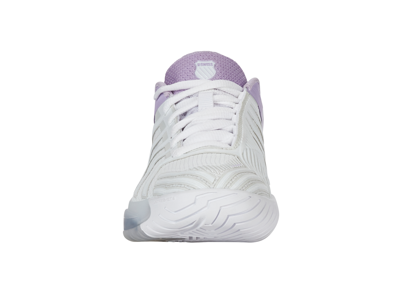 Zapatillas K-Swiss Ultrashot 4 para mujer | Blanco/Orquídea pétalo/Neón brillante