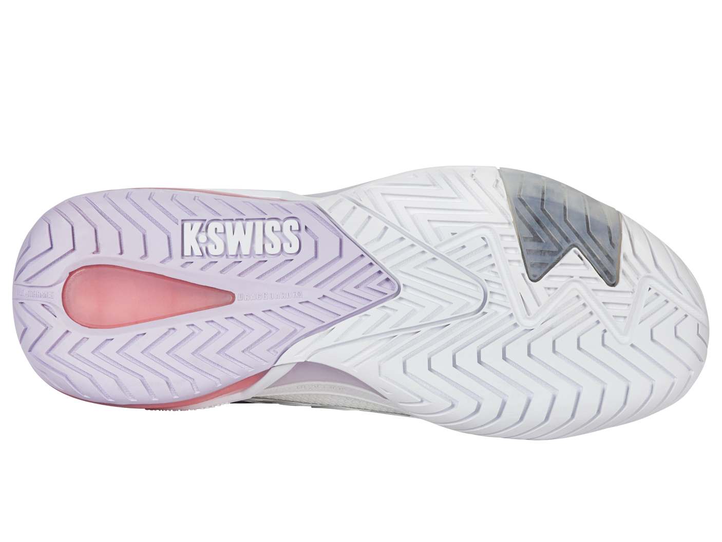 Zapatillas K-Swiss Ultrashot 4 para mujer | Blanco/Orquídea pétalo/Neón brillante