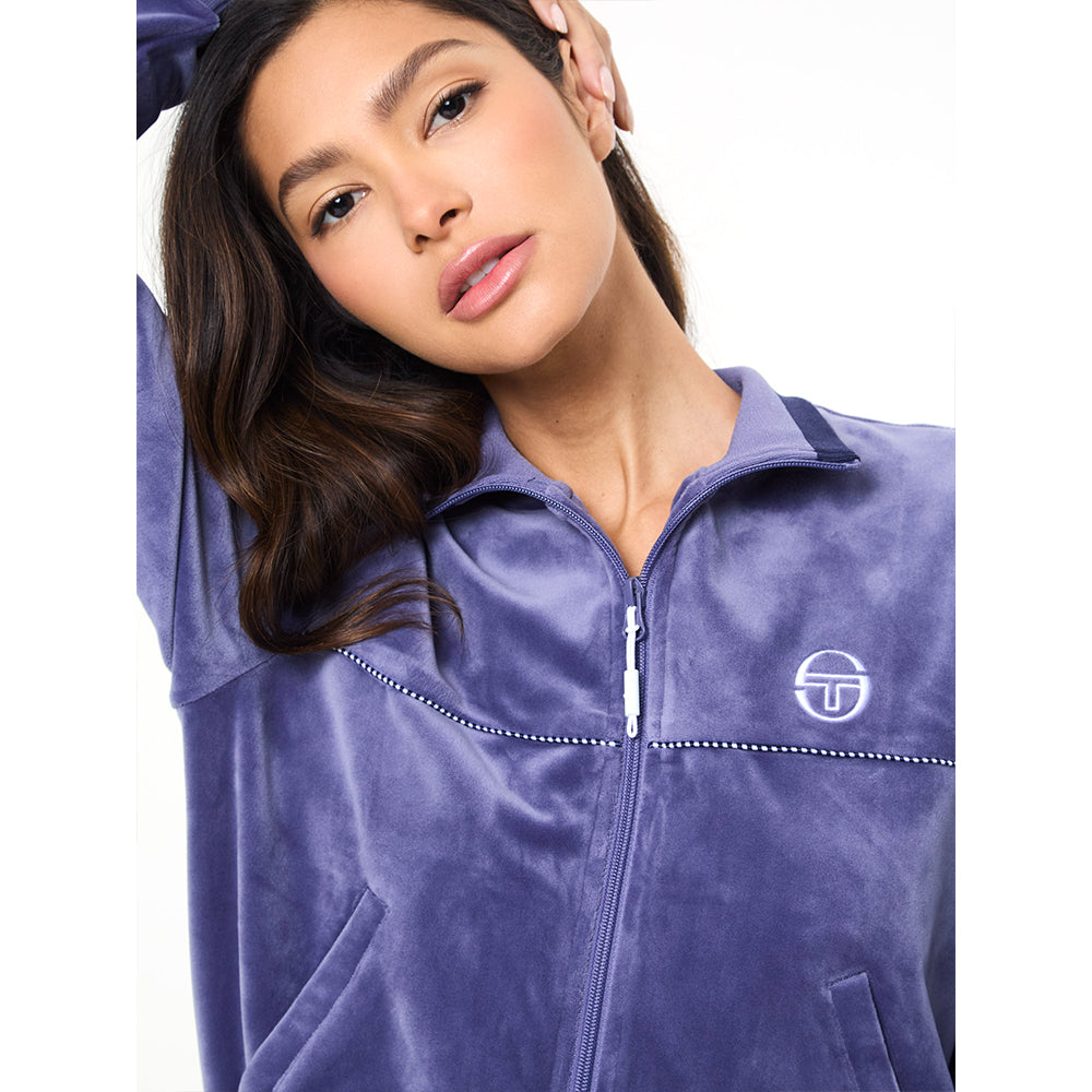 Sergio Tacchini Leta Velour Jacket -Heron