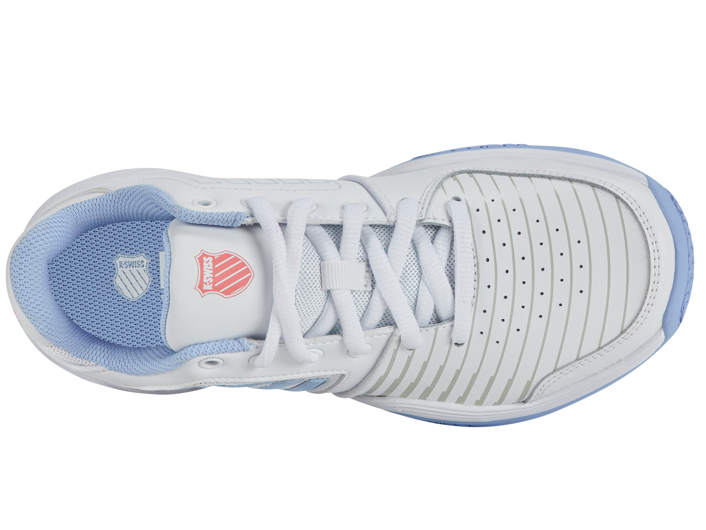 Zapatillas K-Swiss Court Express para mujer | Blanco/Aire libre/Fresa hielo