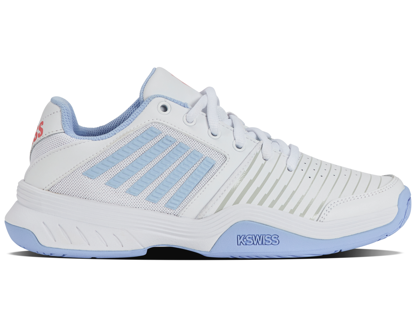 Zapatillas K-Swiss Court Express para mujer | Blanco/Aire libre/Fresa hielo