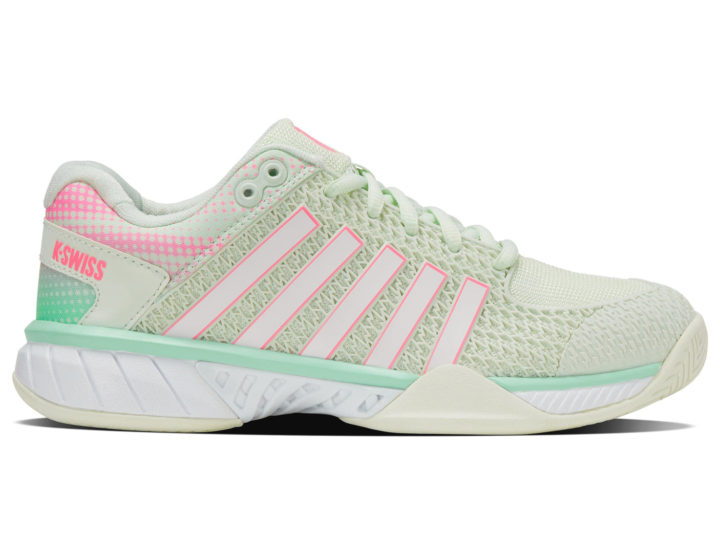 Zapatillas de mujer K-Swiss Express Light Pickleball | Ice/Melón/Rosa pastel neón