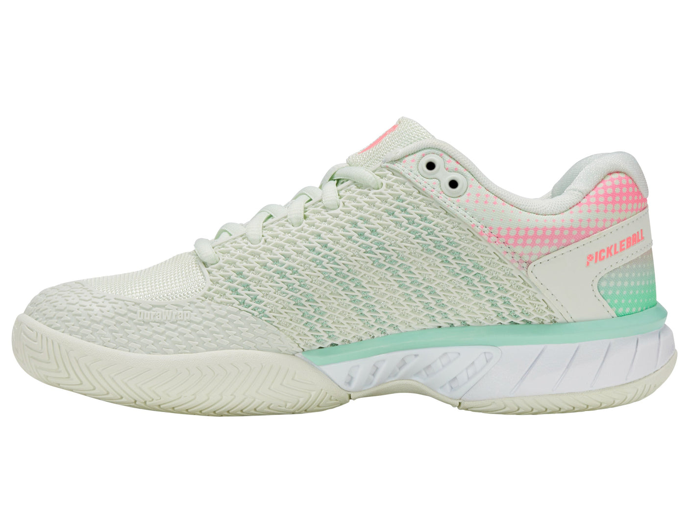 Zapatillas de mujer K-Swiss Express Light Pickleball | Ice/Melón/Rosa pastel neón