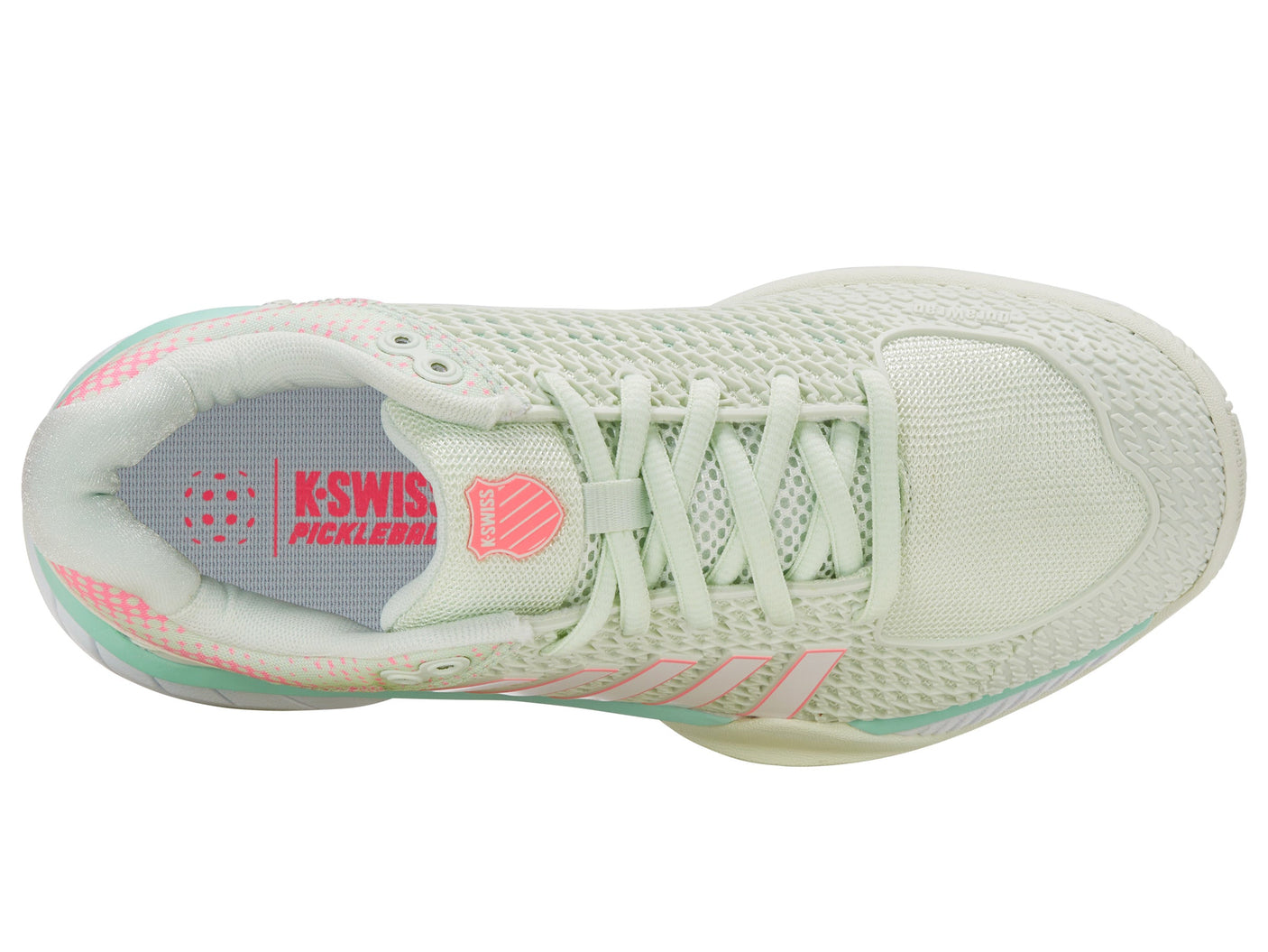 Zapatillas de mujer K-Swiss Express Light Pickleball | Ice/Melón/Rosa pastel neón