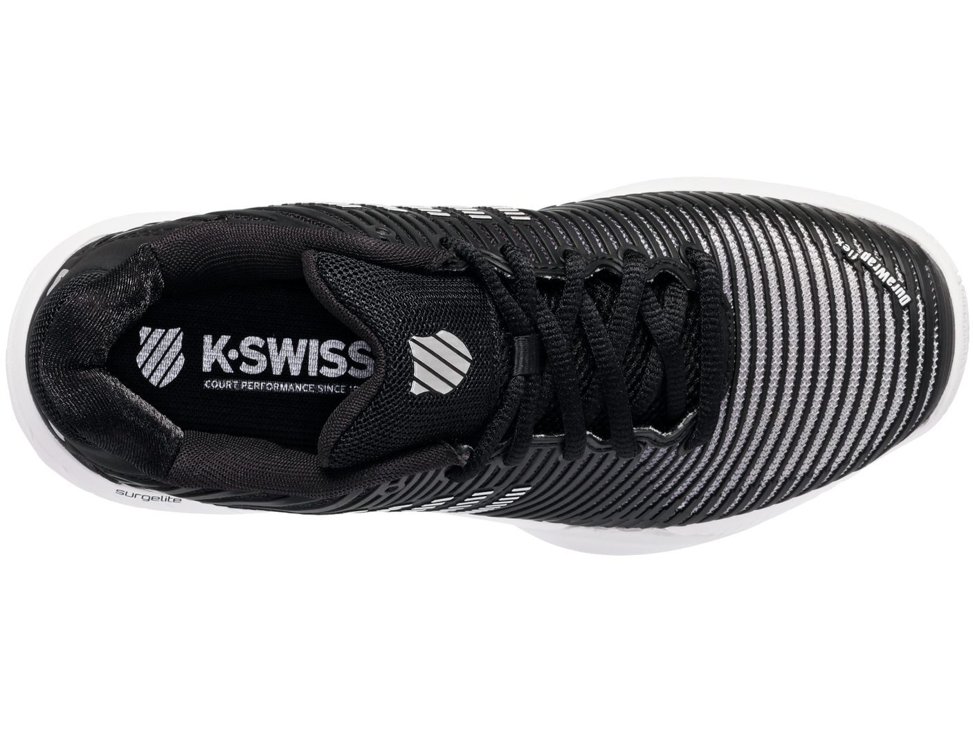 Zapatillas K-Swiss Hypercourt Express 2 para mujer | Negro/Blanco/Plateado