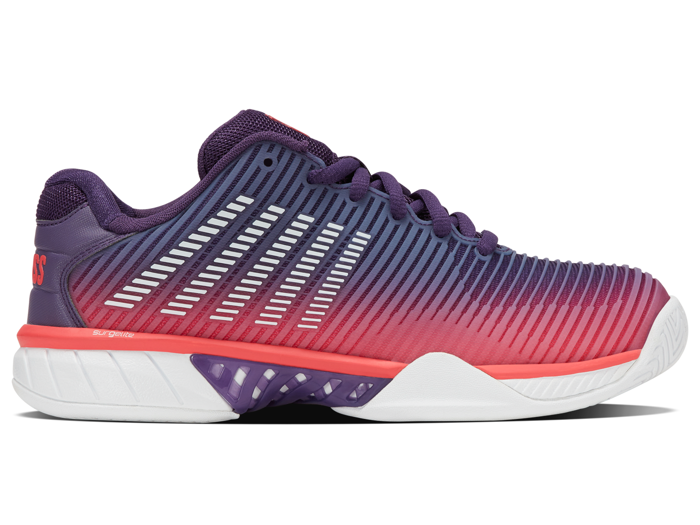 Zapatillas K-Swiss Hypercourt Express 2 para mujer | Plumeria morada/Blanco/Coral intenso