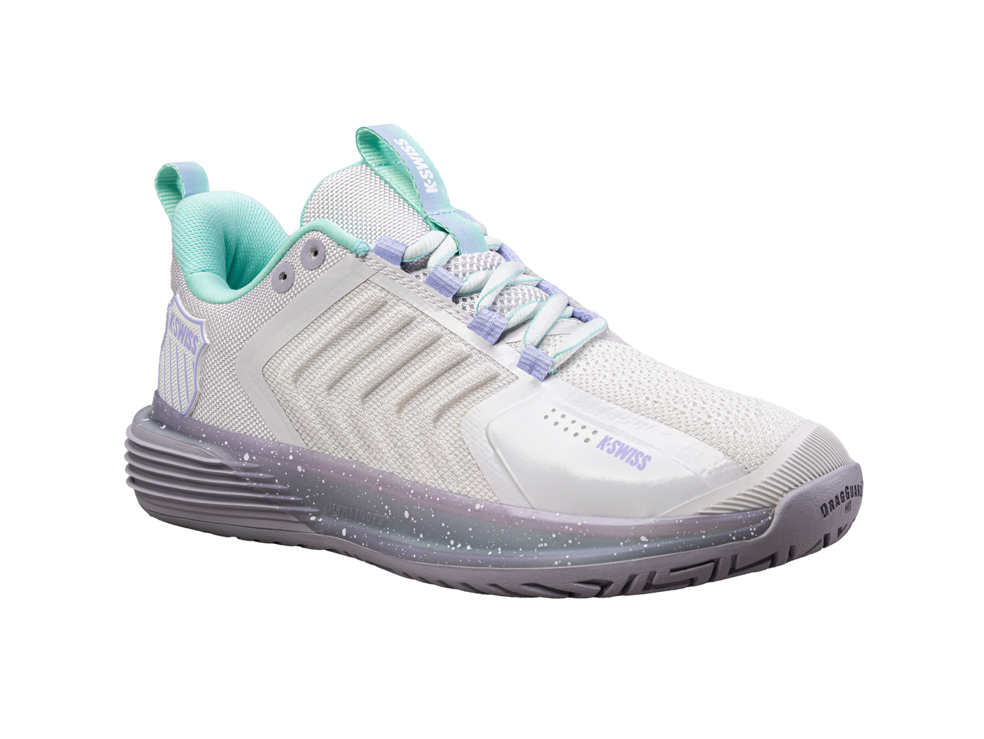 Zapatillas K-Swiss Ultrashot 3 para mujer | Nube Nimbus/Gris lila/Morado neón