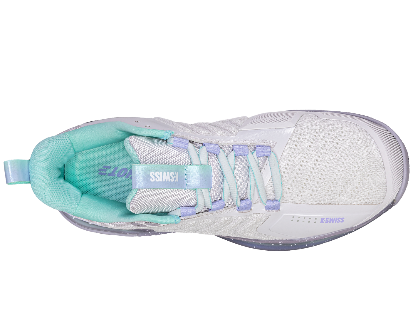 Zapatillas K-Swiss Ultrashot 3 para mujer | Nube Nimbus/Gris lila/Morado neón