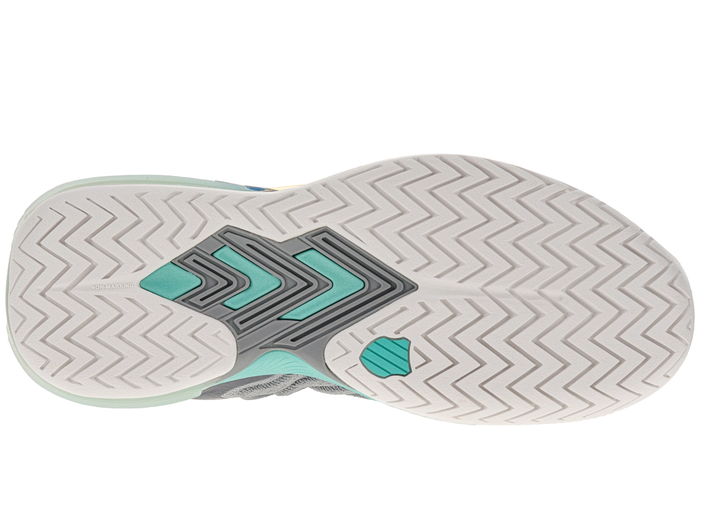 Zapatillas K-Swiss Ultrashot 3 para mujer | Aleación/Blanco brillante/Turquesa