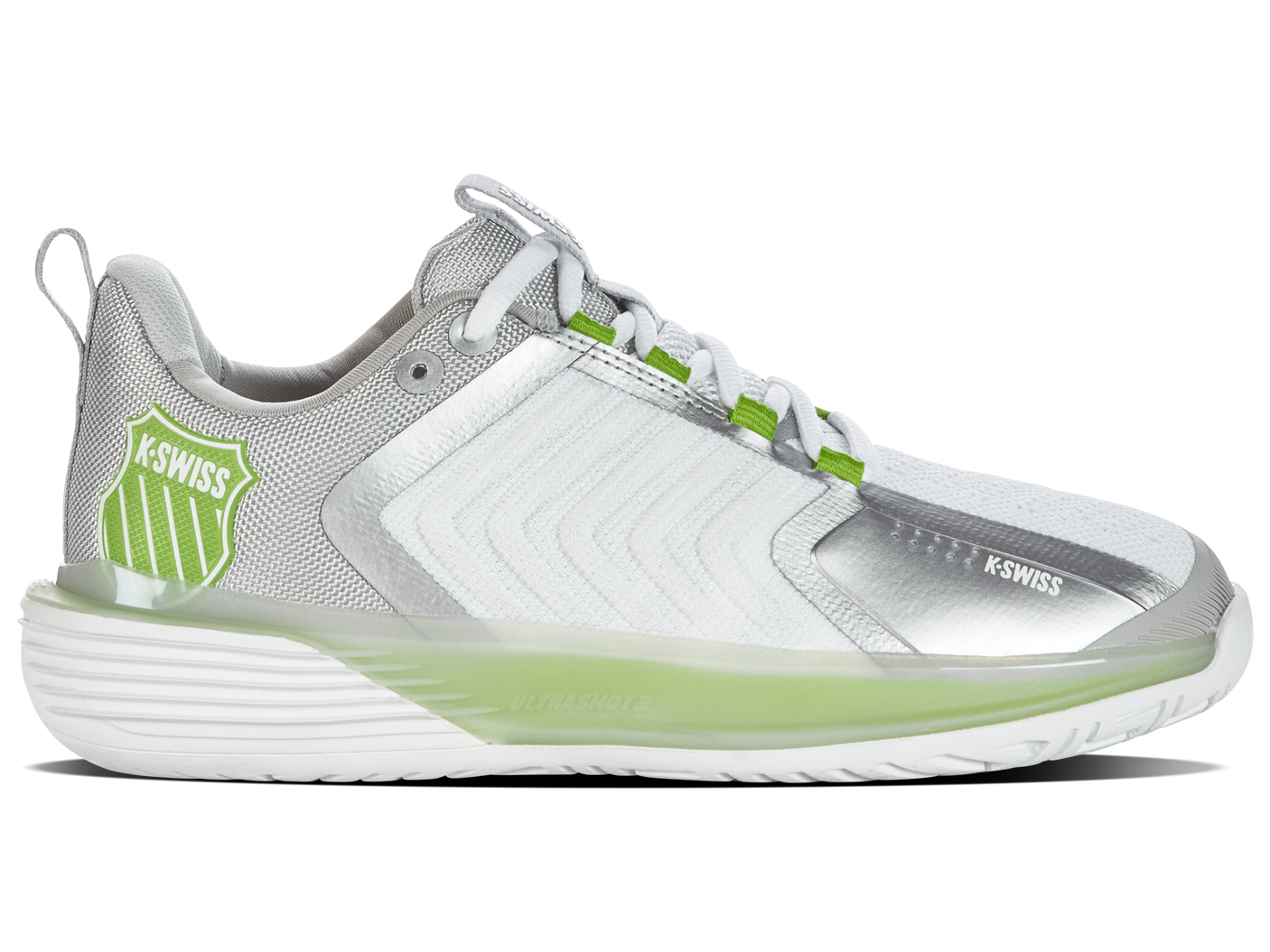 K-Swiss Women's Shoes Ultrashot 3 | White/Gray Violet/Lime Green