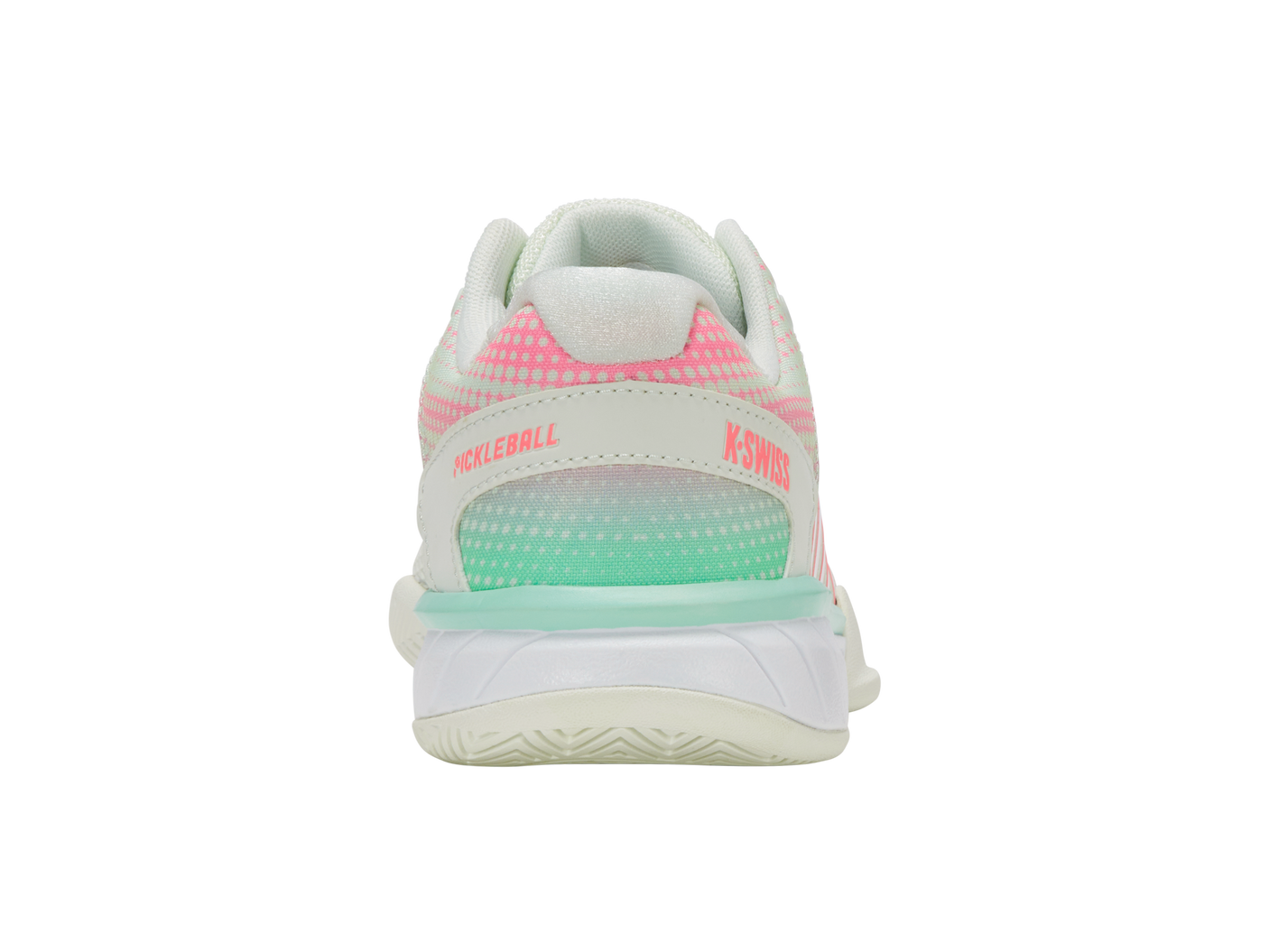 K-Swiss Zapatillas de Mujer Express Light Pickleball-Ancho | Hielo/Melón Verde/Rosa Pastel Neón