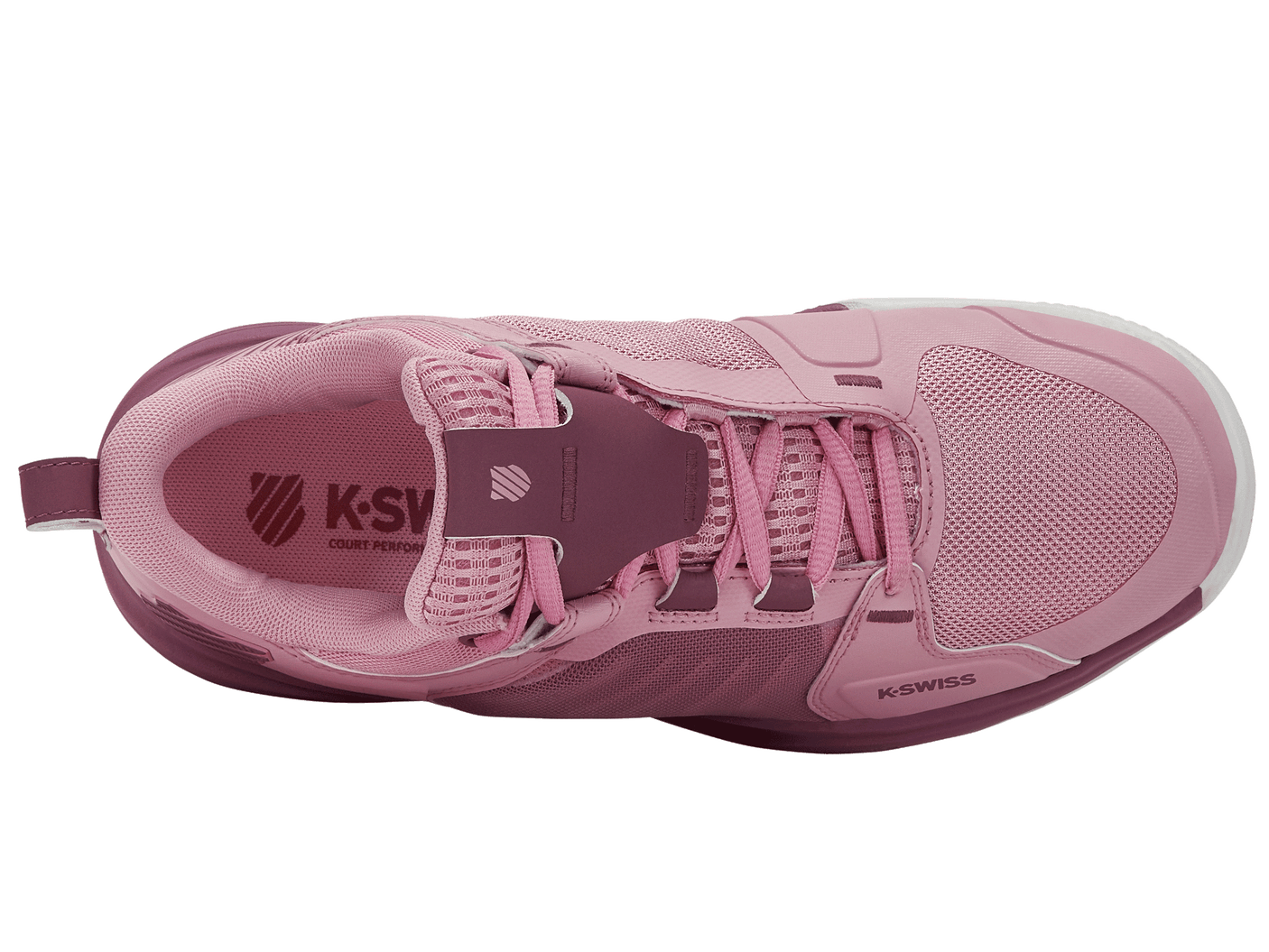 Zapatillas K-Swiss Ultrashot Team para mujer | Rosa cameo/Néctar uva/Blanco