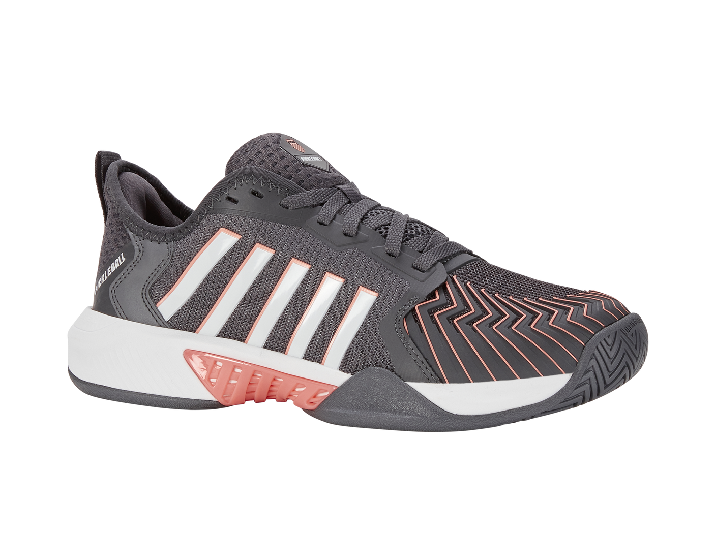 Zapatillas de pƔdel K-Swiss de mujer Pickleball Supreme | Asphalt/White/Peach Amber