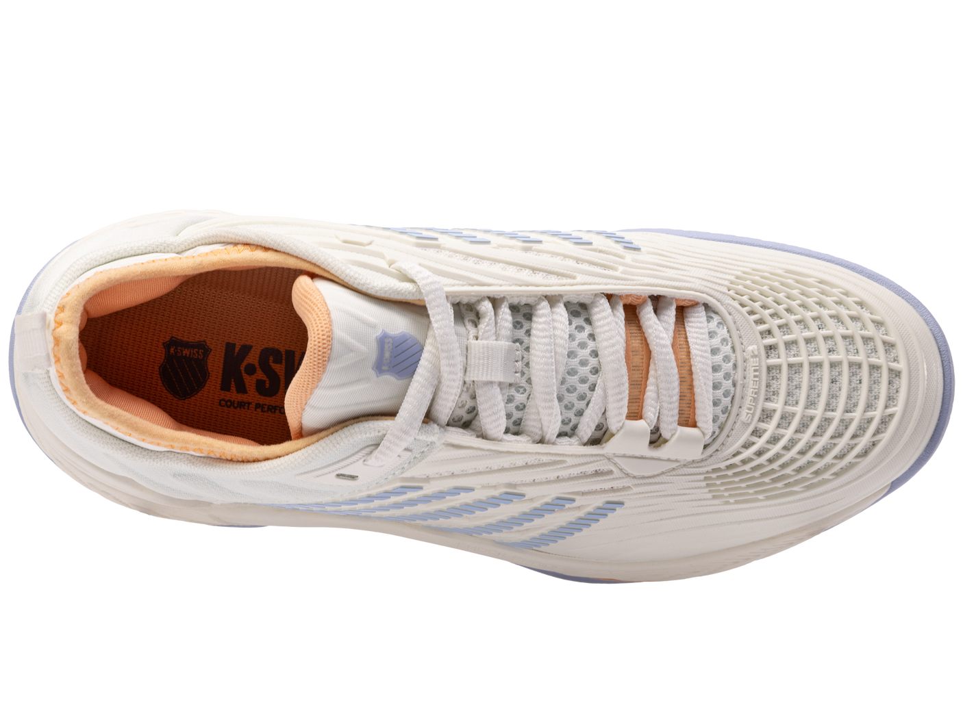 Zapatillas K-Swiss Hypercourt Supreme 2 para mujer | Blanco estrella/Jaspeado/Piel de melocotón