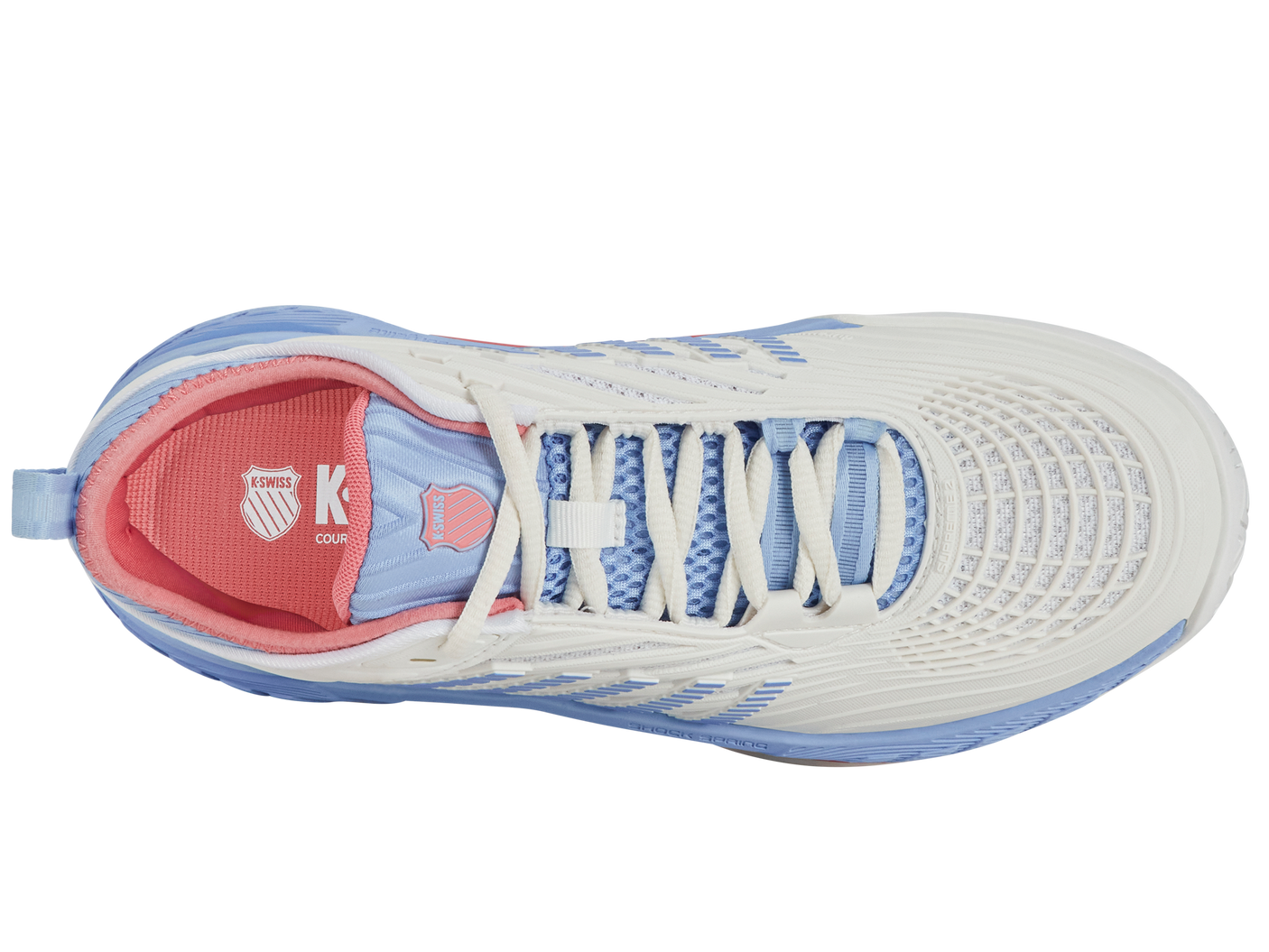 K-Swiss Women's Shoes Hypercourt Supreme 2 | Bright White/Open Air/Strawberry Ice