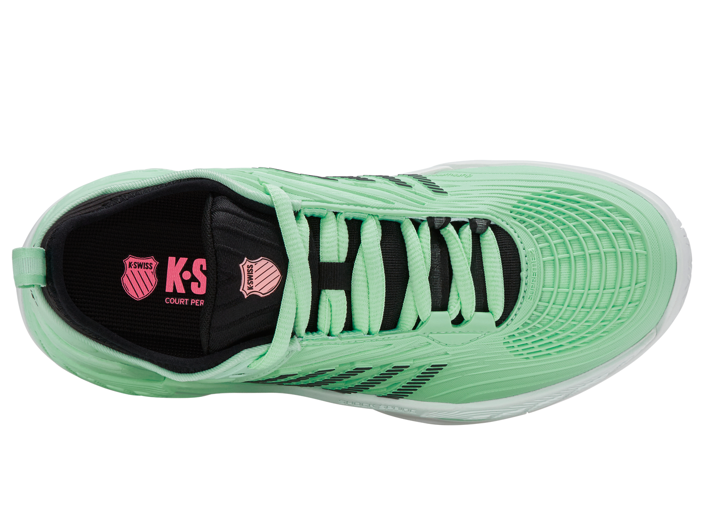 Zapatillas K-Swiss Hypercourt Supreme 2 para mujer | Menta neón/Negro/Blanco