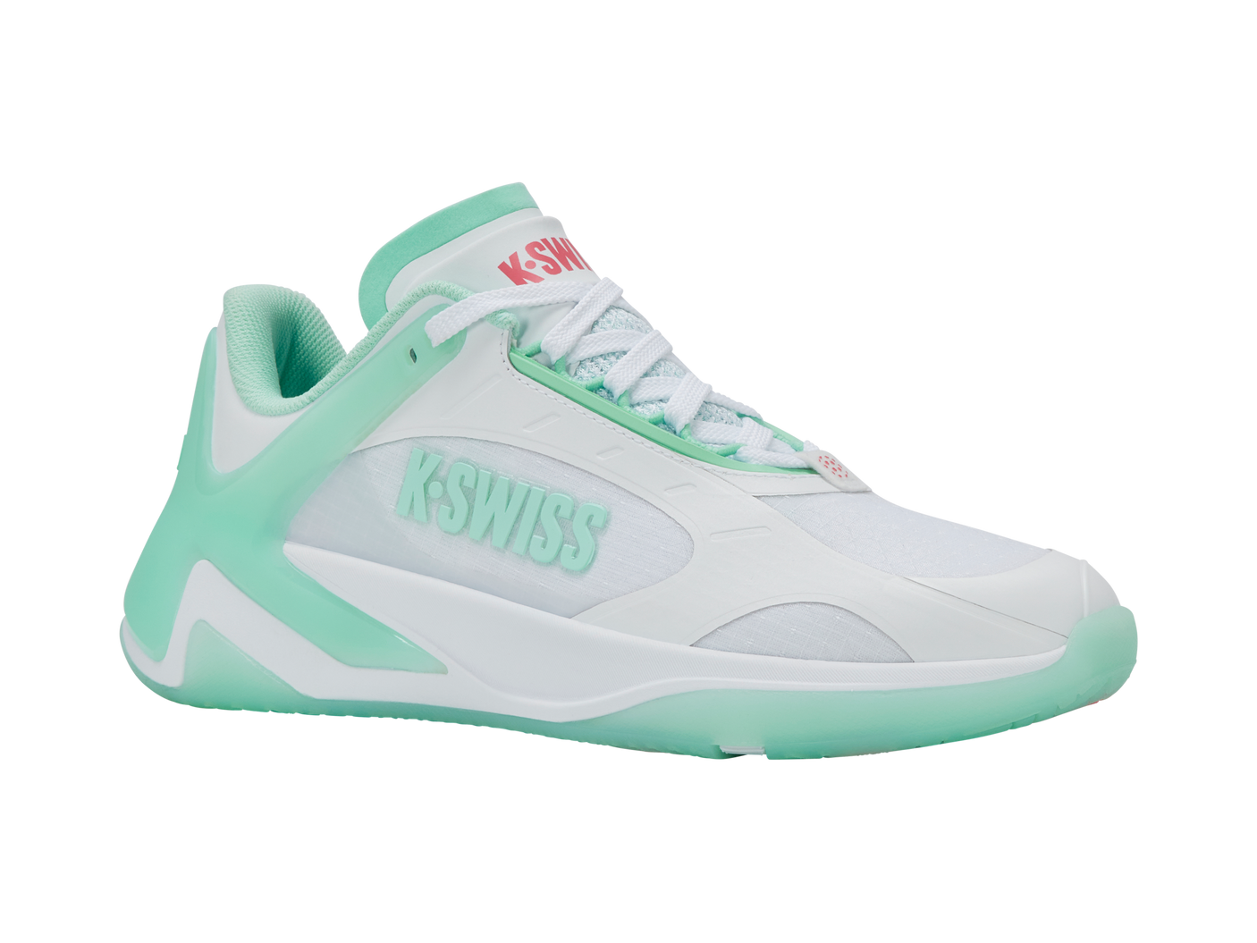 K-Swiss Women's Shoes K-Frame Pickleball | White/Neon Mint/Hot Neon Pink