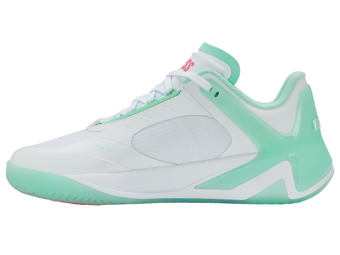 K-Swiss Women's Shoes K-Frame Pickleball | White/Neon Mint/Hot Neon Pink