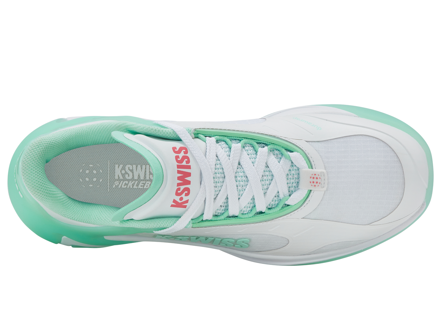 K-Swiss Women's Shoes K-Frame Pickleball | White/Neon Mint/Hot Neon Pink
