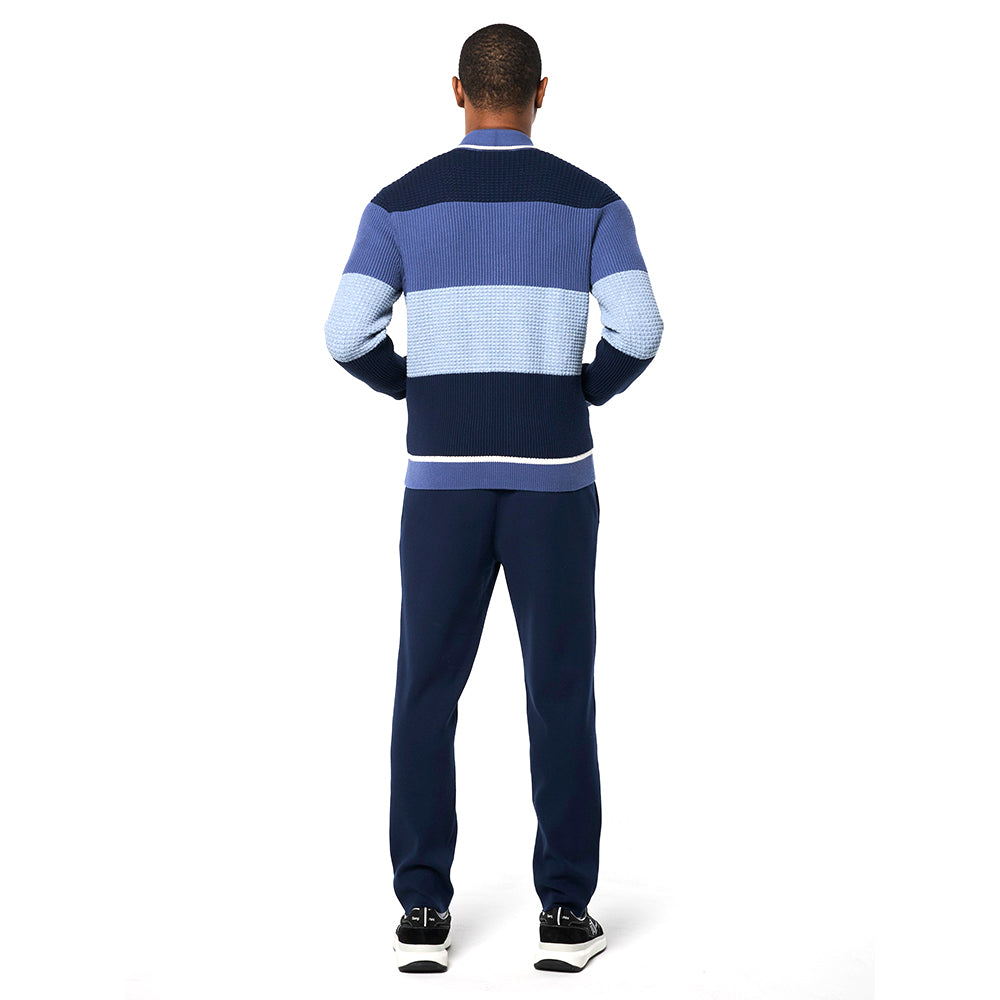 Sergio Tacchini Enzo Striped Track Jacket - Faded Denim