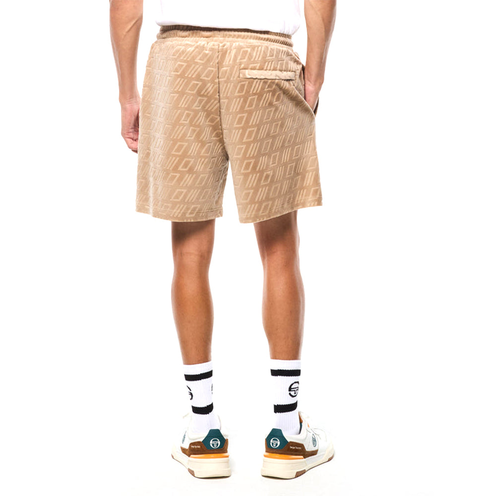 Sergio Tacchini Bandiera Debossed Velour Short | Humus
