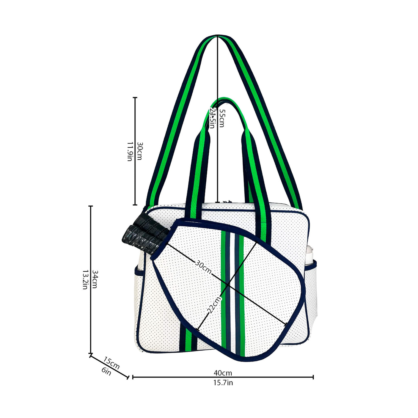 PickleballMonger - Pickleball Bags White & Green