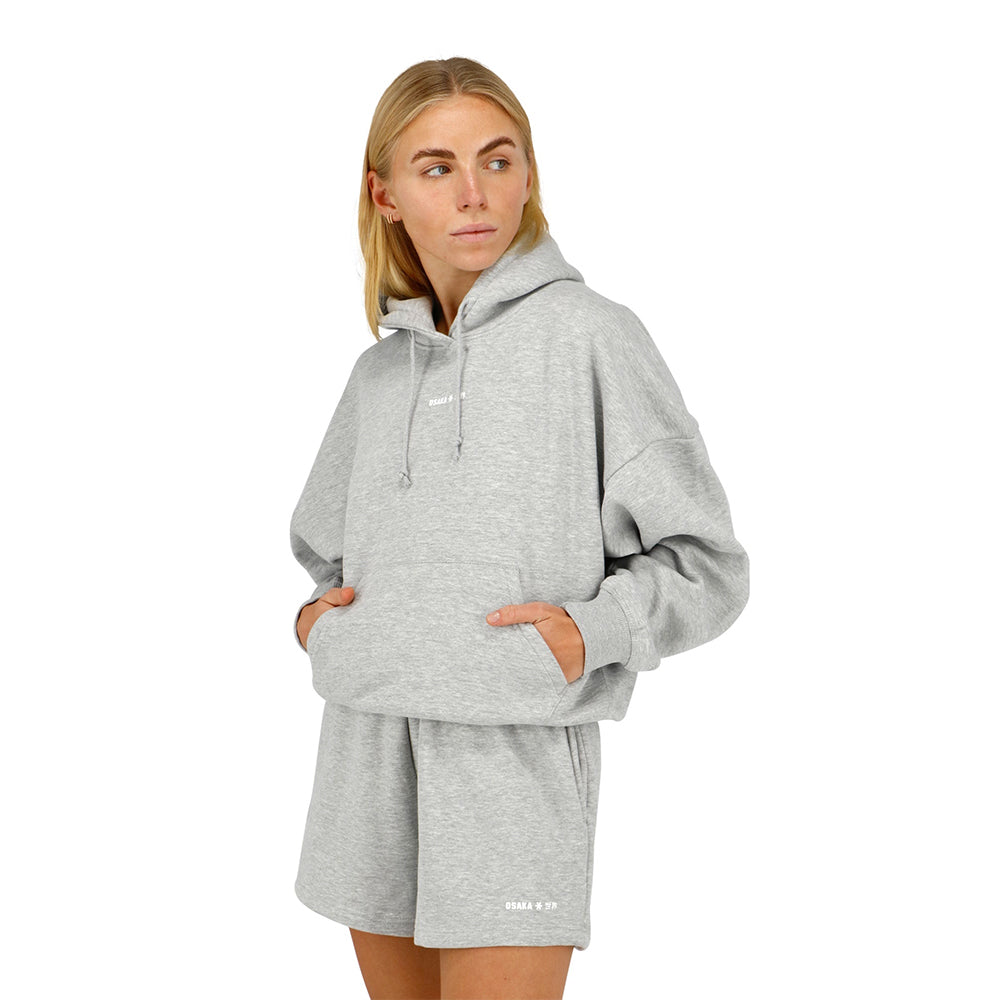 Sudadera con capucha Osaka para mujer | Gris jaspeado