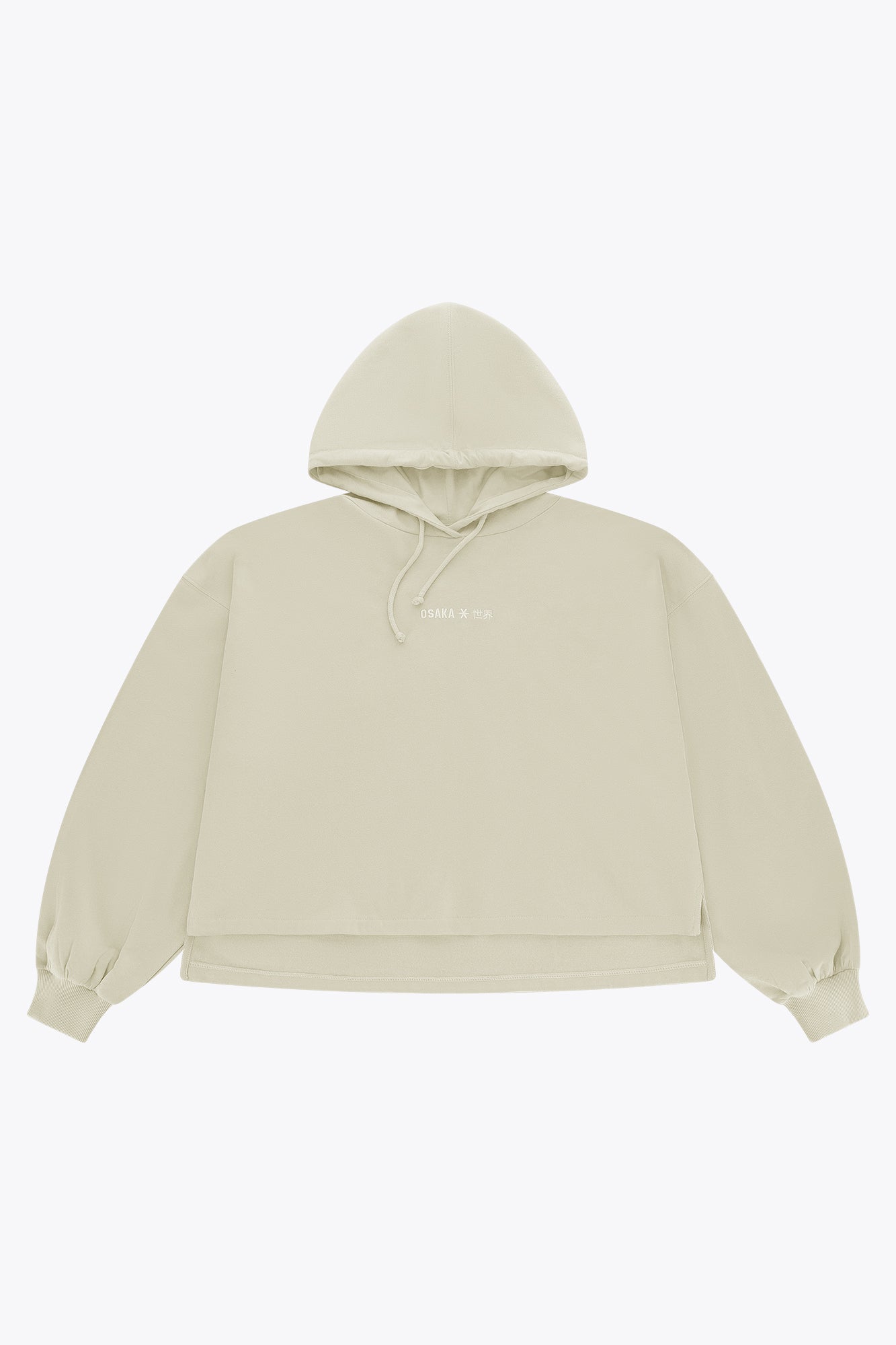 Osaka Women Cropped Hoodie | Warm Grey