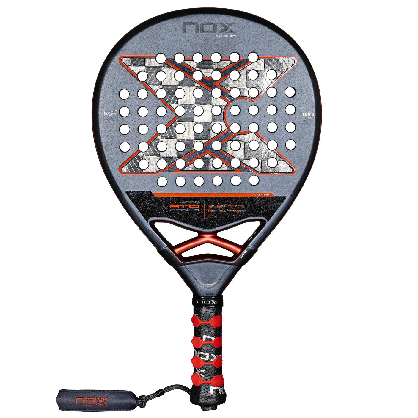 Nox Padel Racket AT10 Genius 18K Alum 2025 by Agustin Tapia