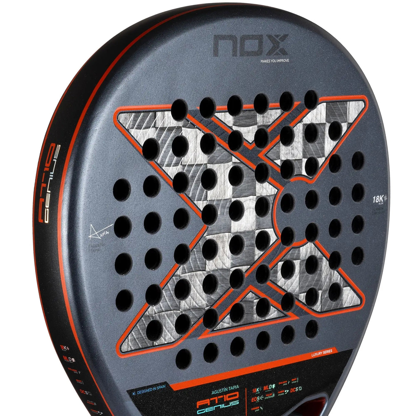 Nox Padel Racket AT10 Genius 18K Alum 2025 by Agustin Tapia
