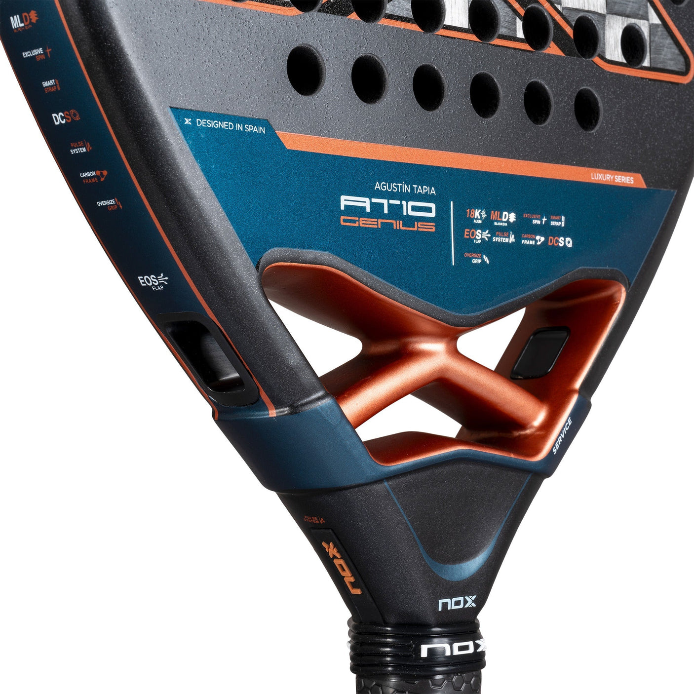 Nox Padel Racket AT10 Genius Attack 18K Alum 25 by Agustin Tapia