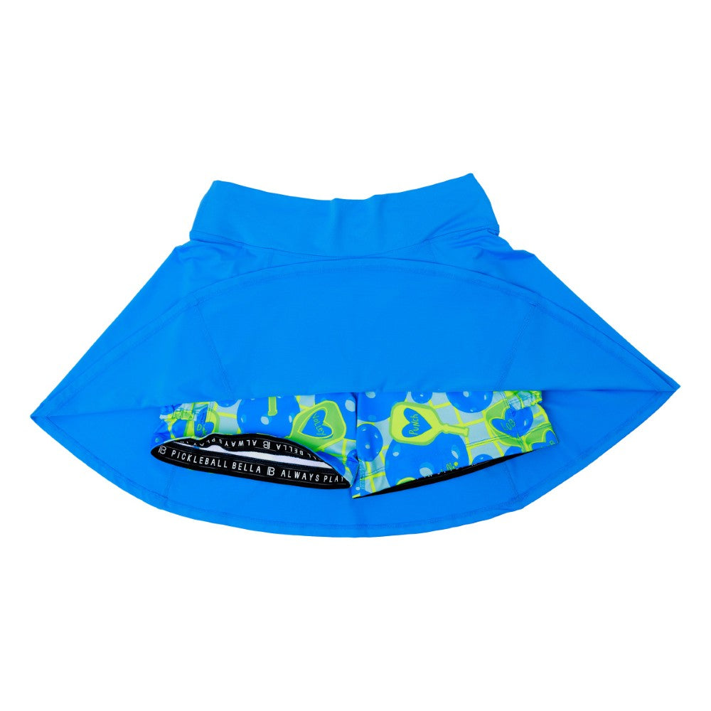 Picckleball Bella Aline Skort Azul Eléctrico con Net Worth